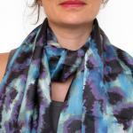 Passion Luxurios Silk Scarf With Purple And..