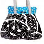 Sky Blue With Black And White Pattern - Eco..