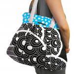 Sky Blue With Black And White Pattern - Eco..