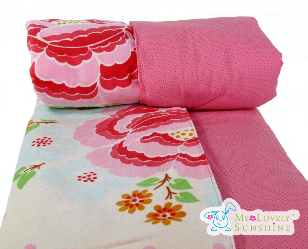 Pink Rose Original Oilily Fabric Luxurious Baby Blanket