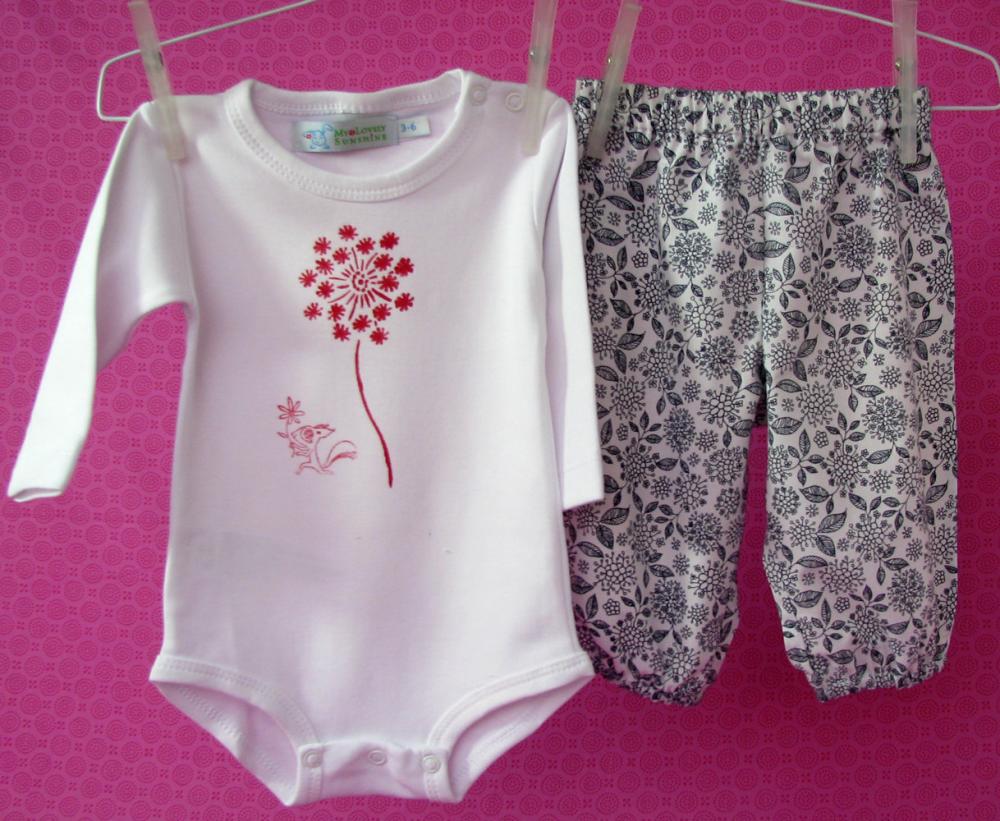 Baby Clothing Set 3-6m - Flower Day