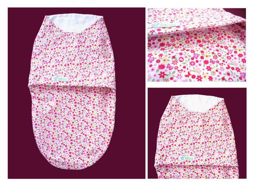Eco Friendly Swaddle Wrap For Babies - Pink Flower Field